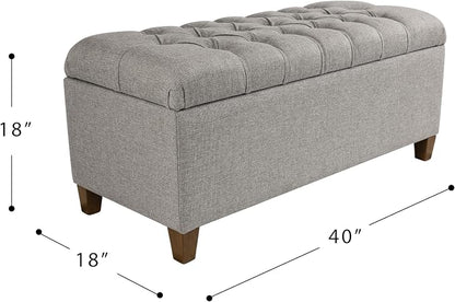 HomePop Ainsley 40" Storage Ottoman Bench - Image 3