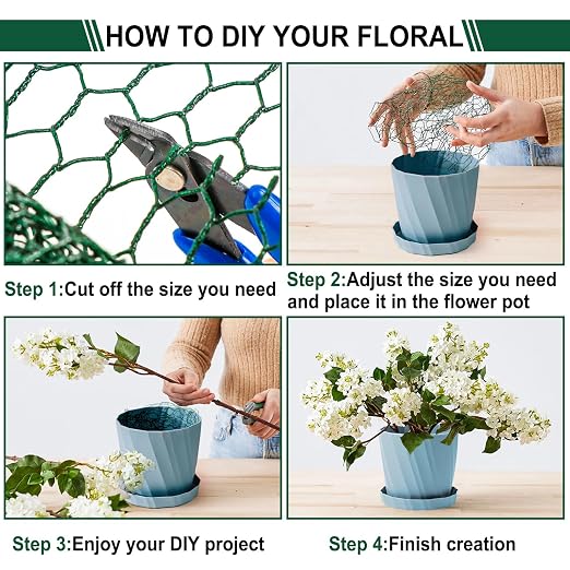 Floral Wire Netting, 4 x 394 Inch Flower Mesh Netting, Chicken Wire - Image 5