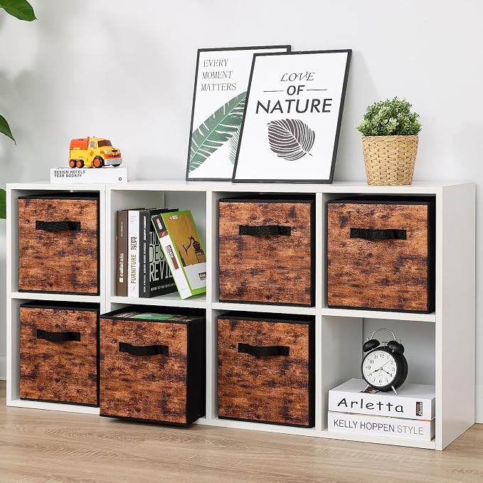 Stero Fabric Storage Cubes, 3 Pack Foldable Storage Bins - Image 5