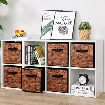 Stero Fabric Storage Cubes, 3 Pack Foldable Storage Bins - Image 5