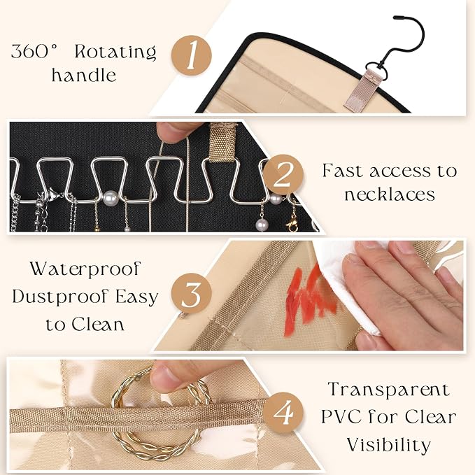 2 Pack Hanging Jewelry Organizer Storage - Image 3