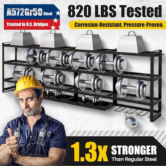 XLarge 64''W Power Tool Organizer Wall Mount | Modular&Corner-Fit 820lbs Garage - Image 2