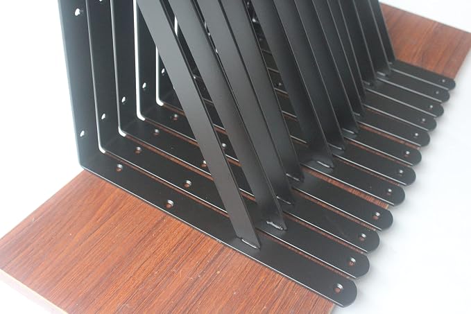 30 Pack L18 x H 12" Black Heavy Duty Shelf Brackets - Image 6