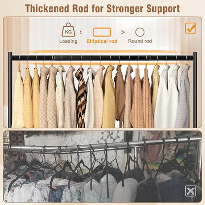 EAGMAK Heavy Duty Clothes Rack Load 420 LBS, Rolling Garment Rack - Image 3