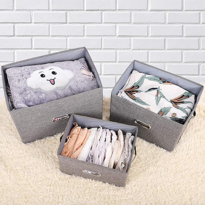 Linen Fabric Collapsible Storage Bins - Image 4