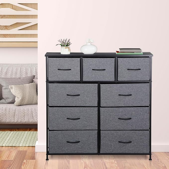 ZENY 9 Drawers Dresser, Fabric Storage Tower, Organizer Unit - Image 6