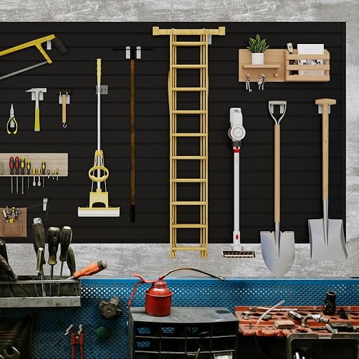 Slatwall Panel 8 FT x 4 FT, Interlocking Slat Wall Paneling, Wall Mounted PVC - Image 9