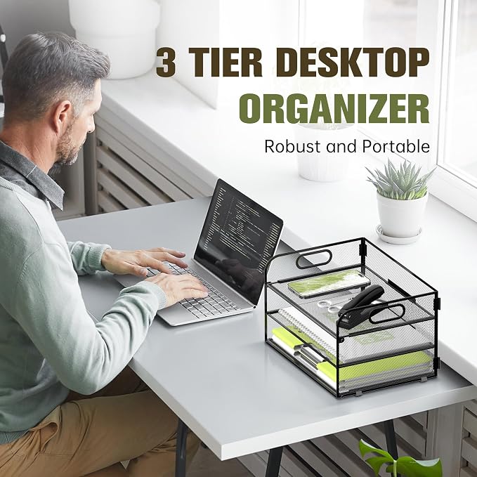 DALTACK 3 Tier Paper Organizer - Image 2