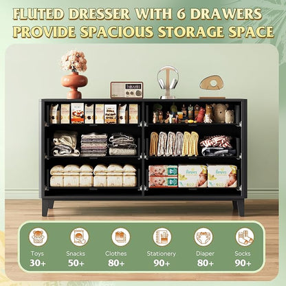 WLIVE Fluted Dresser for Bedroom - Image 4