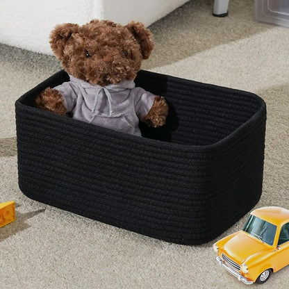 3-Pack Storage Baskets for Organizing | Woven Shelf Toy Basket | Rope Baskets - Image 5