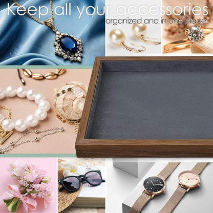MOOCA 2 Pcs Wooden Jewelry Display Tray, Presentation Tray, Organizer - Image 5