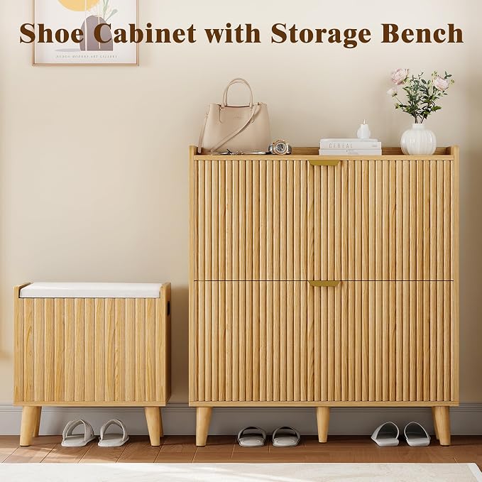 Pipleo Fluted Shoe Cabinet - Image 4