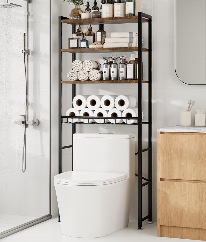 4-Tier Over-the-Toilet Storage Rack by Unknown