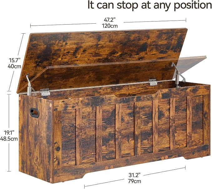 VANKILEY 47.2"Storage chest extra large, storage trunk - Image 2