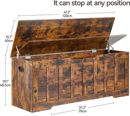 VANKILEY 47.2"Storage chest extra large, storage trunk - Image 2