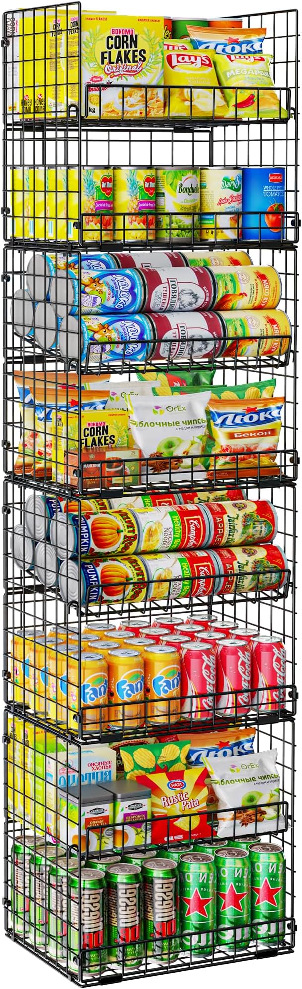 JKsmart 8-Tier XXL Stackable Wire Basket, Pantry Organizers and Storage | - Image 8