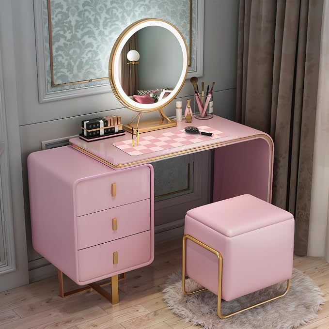 Non-Slip Pink Desk Mat, Waterproof PU Leather Protector, Large Blotter - Image 6