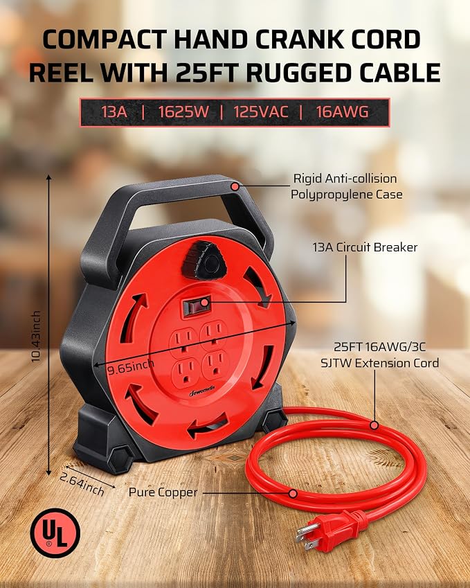 DEWENWILS Extension Cord Reel - Image 3