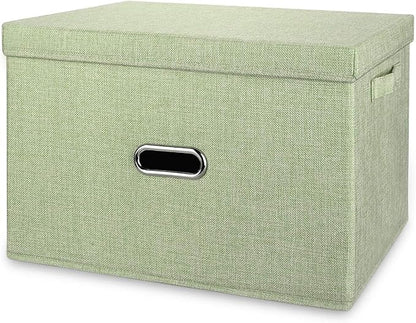 Large Linen Fabric Foldable Storage Bins by Unknown
