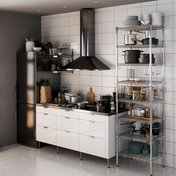 18" Deep x 24" Wide x 86" Height Wire Shelving Kit | 8-Tier | NSF Commercial - Image 6
