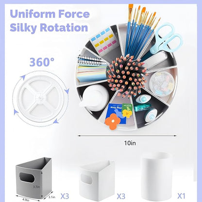 Rotating Art Supply Organizer Storage Caddy - Image 4