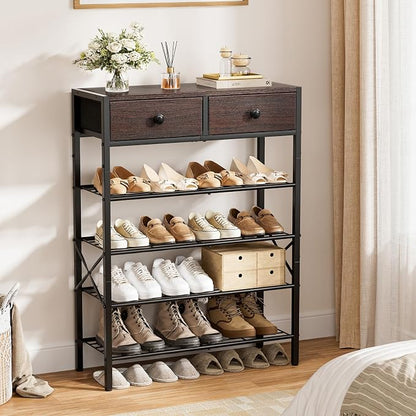 Shoe Rack for Entryway, 5 Tier Shoe Organizer - Image 2