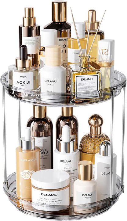 Delamu 2 Tier Rotating Makeup Organizer by DELAMU