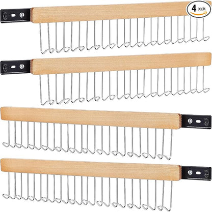 4PCS Valet Rods for Closets 16 Inch Extendable and Pull-Out Wardrobe Pole by TWINKLEMON