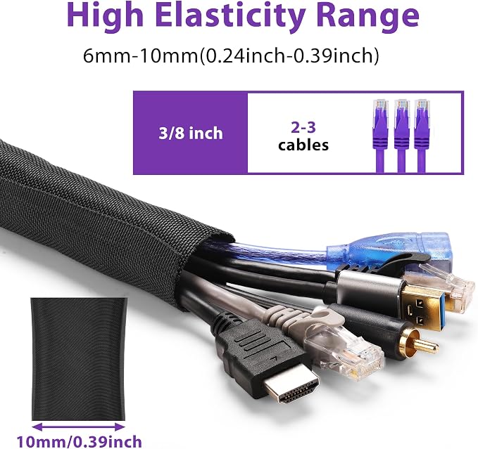 Cable Management Sleeve YCLYC 8.2ft - Image 2