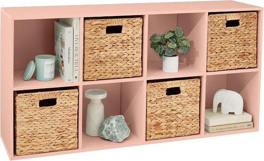 Best Choice Products Kids Bookcase 8-Cube Storage Organizer, 11in Shelf Opening by Unknown