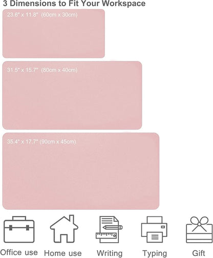SUJAYU Dual Sided PU Leather Desk Pad, Mouse Pad, Office Desk Mat, Non-Slip - Image 2