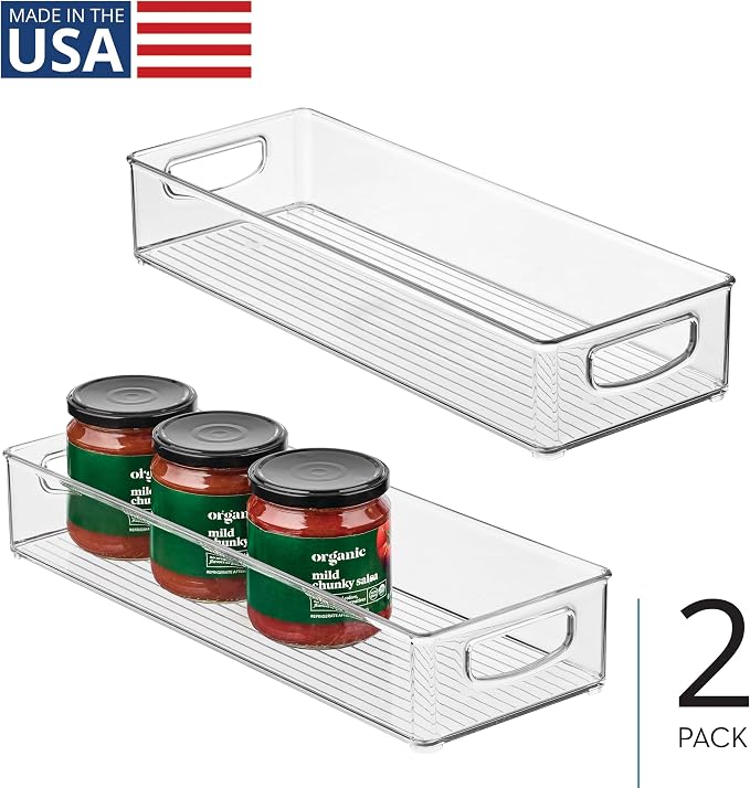 iDesign Slim Extra Long Clear Storage Bin, Kitchen or Pantry Organizer - Image 2