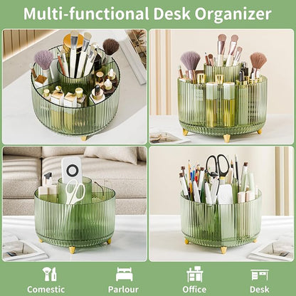 360° Rotate Makeup Brush Holder Organizer, Makeup Organizers Countertop - Image 3