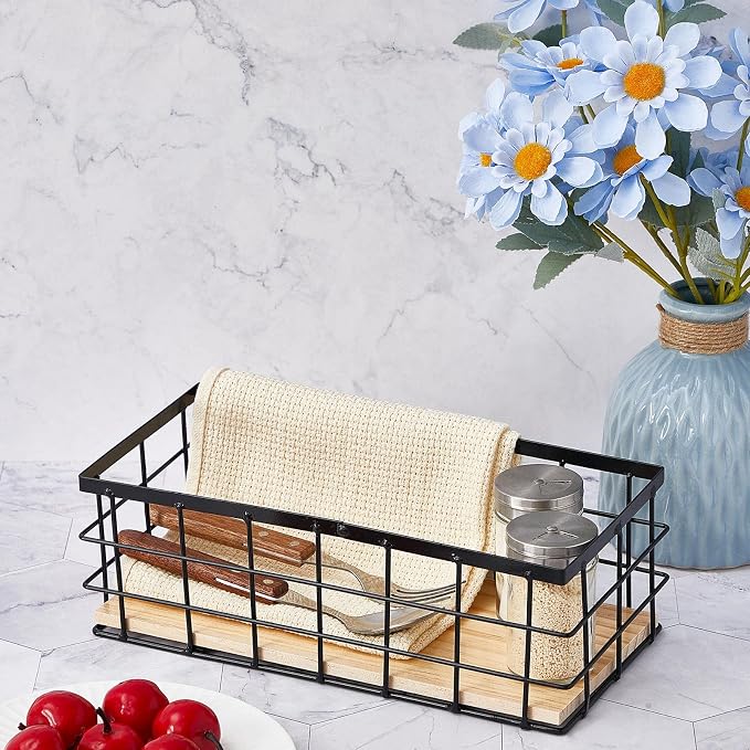 Funrous 2 Pcs Metal Small Wire Basket Wall Hanging Wire Basket Hang Small - Image 6