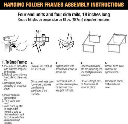 Officemate Hanging File Frame, Letter Size, Adjustable 14 to 18-Inches - Image 7