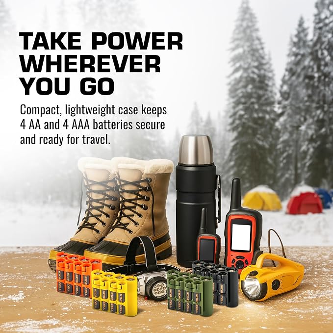 Storacell AA + AAA Combo Battery Storage Caddy and Dispenser, Holds 4 AA + 4 - Image 7