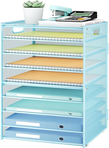 Subekyu 9 Tier Paper Letter File Tray Organizer by SUBEKYU