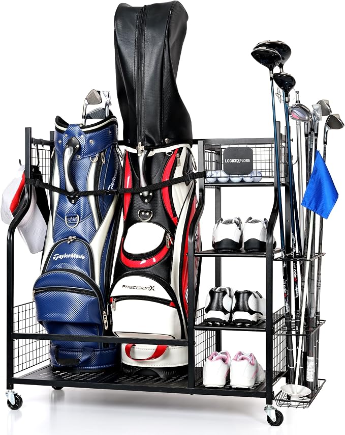 Golf Bag Storage Organizer Rack by Logicexplore