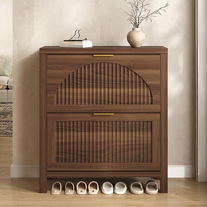 Fluted Shoe Cabinet Storage by YomiluveDesign