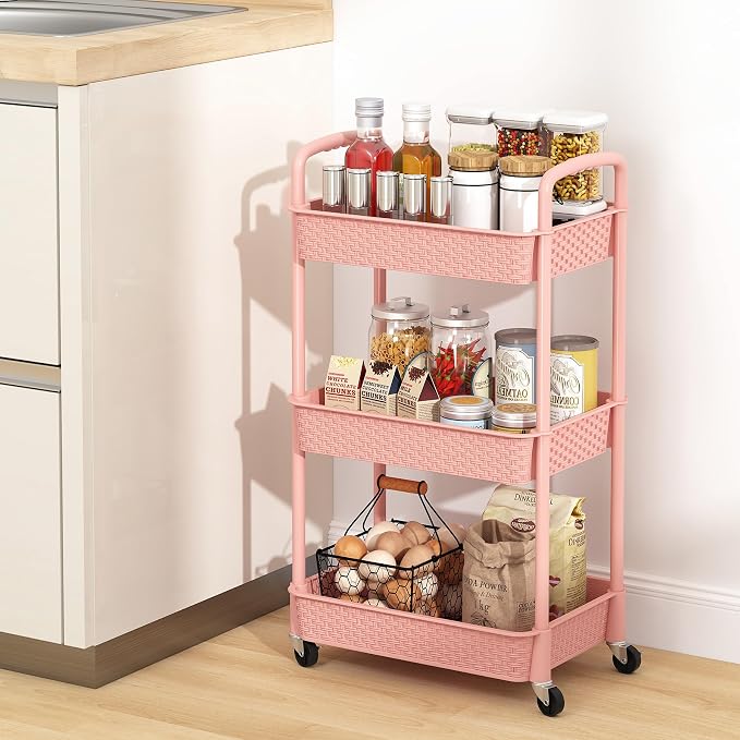 MOYIPIN 3-Tier Plastic Rolling Utility Cart - Image 8