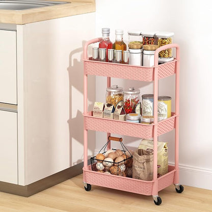 MOYIPIN 3-Tier Plastic Rolling Utility Cart - Image 8