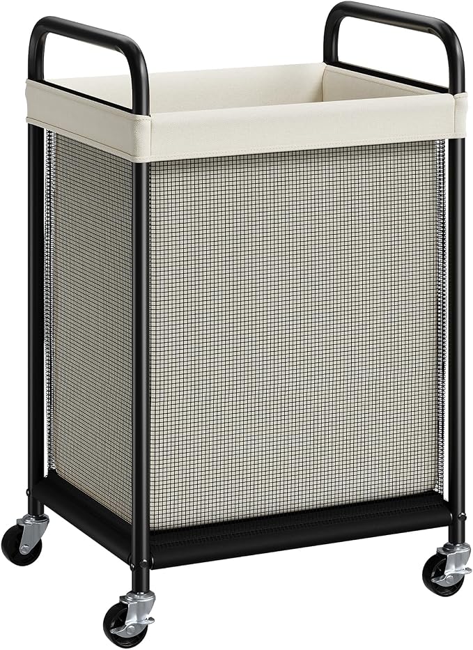 ELYKEN Laundry Basket with Wheels, 80L Rolling Laundry Hamper with Removable by ELYKEN