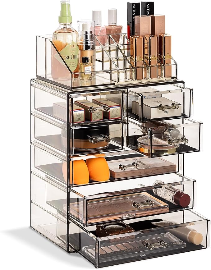 Sorbus Acrylic Makeup Organizer Set, 7-Drawer Vanity & Countertop Cosmetic by Sorbus