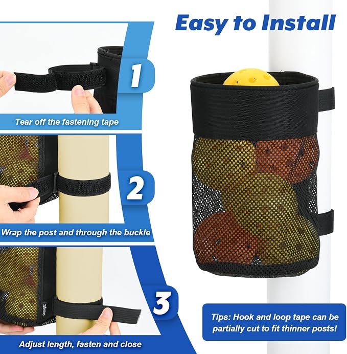 Cosmos Pickleball Ball Holder Adjustable Hanging Bag - Image 5