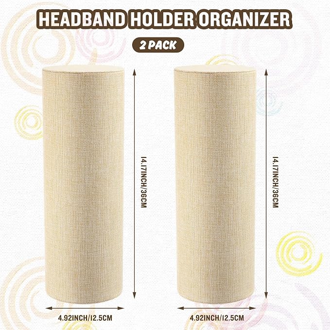 Geetery 2 Pcs Vertical Headband Holder Organizer Hairband Display Stand - Image 2