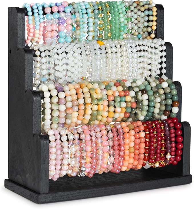 Emfogo Bracelet Holder, 4 Tier Bracelet Organizer Storage by Emfogo
