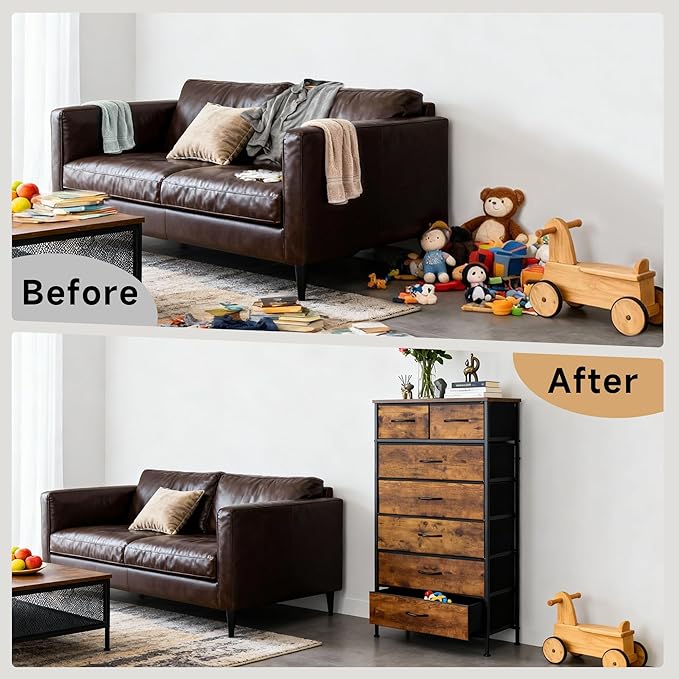 Mifuro Tall Dresser for Bedroom, Vertical Storage Organizer Tower - Image 6
