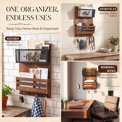 Yalikop Mail Organizer Wall Mount - Image 5