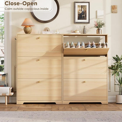 Nicetree Shoe Storage Cabinet, Slim Shoe Cabinet, Hidden Shoe Rack Cabinet - Image 3
