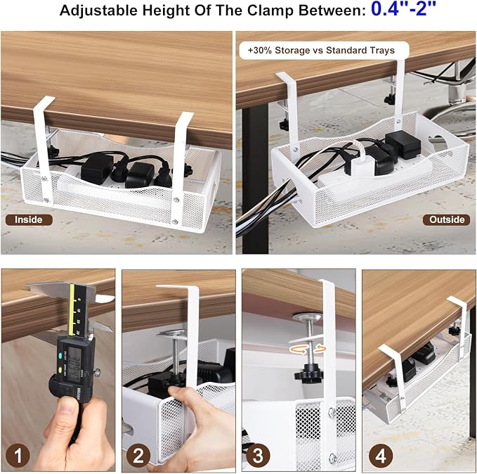 Extra Wide Under Desk Cable Management - Image 3